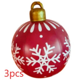 Bola navideña hinchable de exterior 60 cm – Decoración de Navidad resistente a la intemperie en PVC