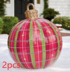 Bola navideña hinchable de exterior 60 cm – Decoración de Navidad resistente a la intemperie en PVC