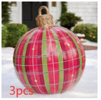 Bola navideña hinchable de exterior 60 cm – Decoración de Navidad resistente a la intemperie en PVC