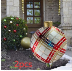 Bola navideña hinchable de exterior 60 cm – Decoración de Navidad resistente a la intemperie en PVC