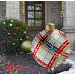 Bola navideña hinchable de exterior 60 cm – Decoración de Navidad resistente a la intemperie en PVC