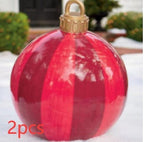 Bola navideña hinchable de exterior 60 cm – Decoración de Navidad resistente a la intemperie en PVC