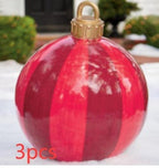 Bola navideña hinchable de exterior 60 cm – Decoración de Navidad resistente a la intemperie en PVC