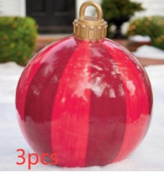 Bola navideña hinchable de exterior 60 cm – Decoración de Navidad resistente a la intemperie en PVC