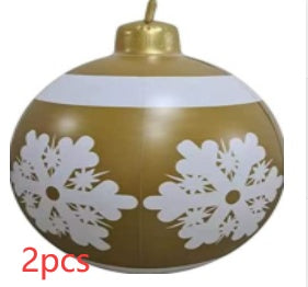 Bola navideña hinchable de exterior 60 cm – Decoración de Navidad resistente a la intemperie en PVC
