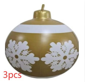 Bola navideña hinchable de exterior 60 cm – Decoración de Navidad resistente a la intemperie en PVC
