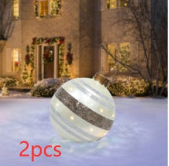 Bola navideña hinchable de exterior 60 cm – Decoración de Navidad resistente a la intemperie en PVC