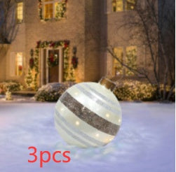 Bola navideña hinchable de exterior 60 cm – Decoración de Navidad resistente a la intemperie en PVC