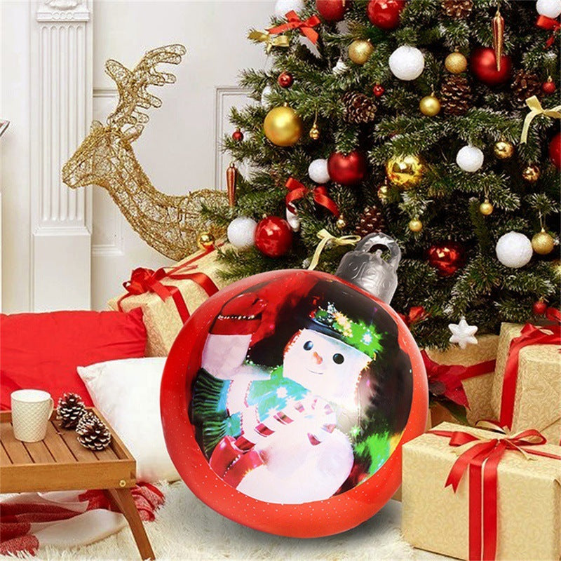 Bola navideña hinchable de exterior 60 cm – Decoración de Navidad resistente a la intemperie en PVC