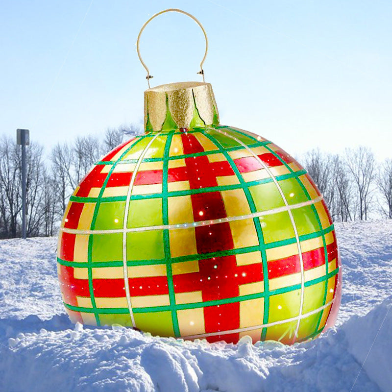 Bola navideña hinchable de exterior 60 cm – Decoración de Navidad resistente a la intemperie en PVC