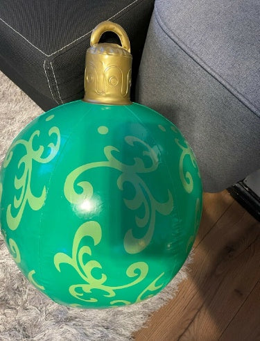 Bola navideña hinchable de exterior 60 cm – Decoración de Navidad resistente a la intemperie en PVC