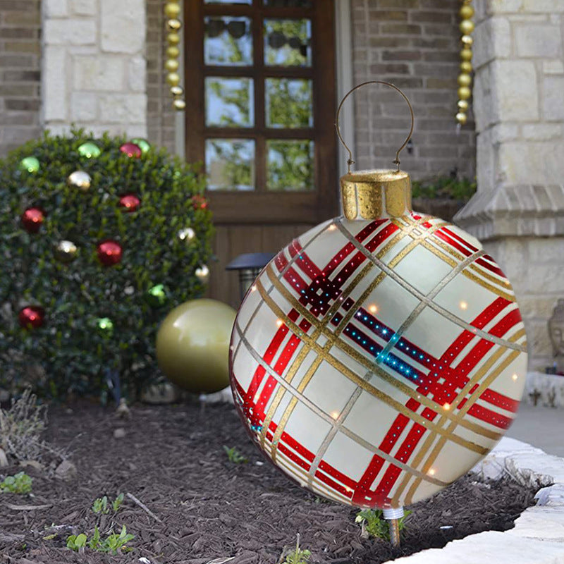 Bola navideña hinchable de exterior 60 cm – Decoración de Navidad resistente a la intemperie en PVC