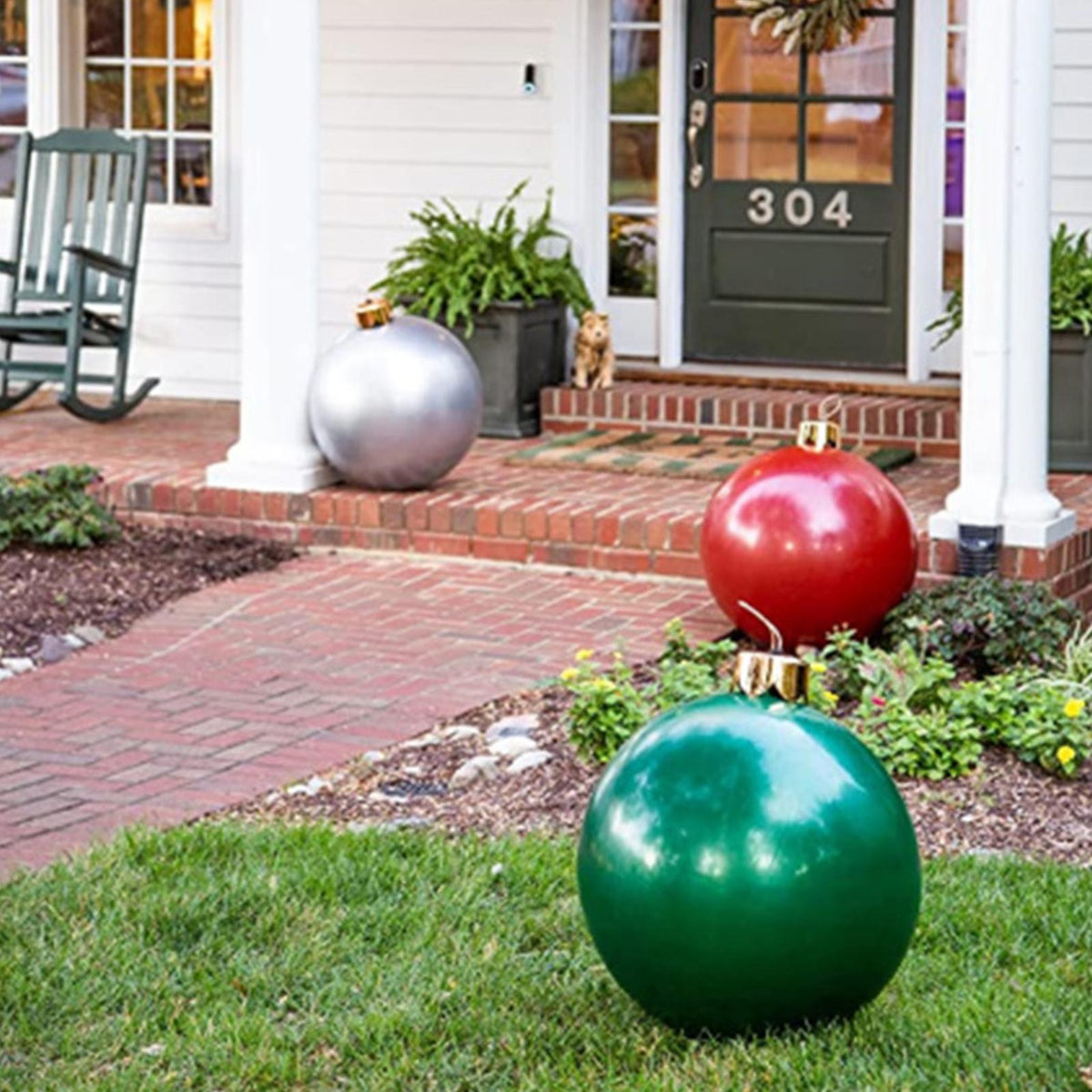 Bola navideña hinchable gigante decorativa