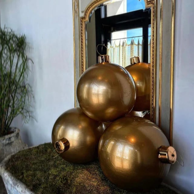 Bola navideña hinchable gigante decorativa