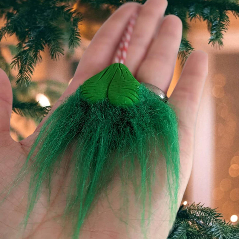 Bola navideña peluda del Grinch