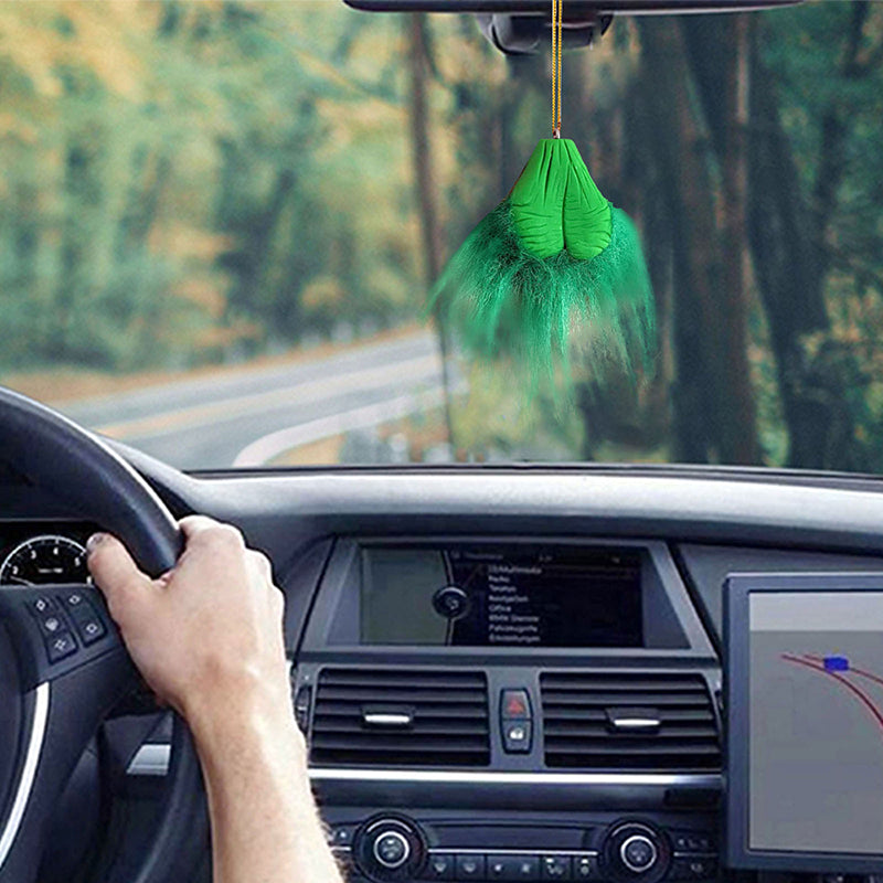 Bola navideña peluda del Grinch