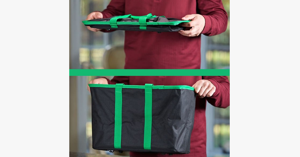 Bolsa de la compra plegable con compartimentos organizadores
