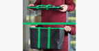 Bolsa de la compra plegable con compartimentos organizadores