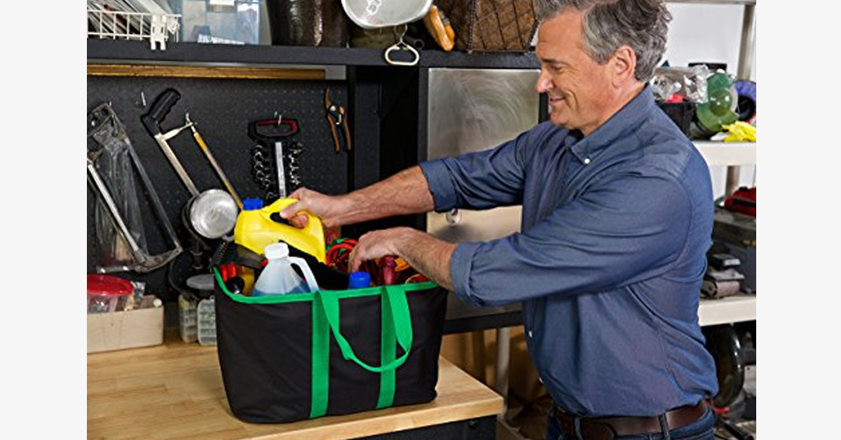 Bolsa de la compra plegable con compartimentos organizadores