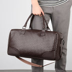 Bolsa de viaje de piel trenzada premium