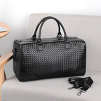 Bolsa de viaje de piel trenzada premium
