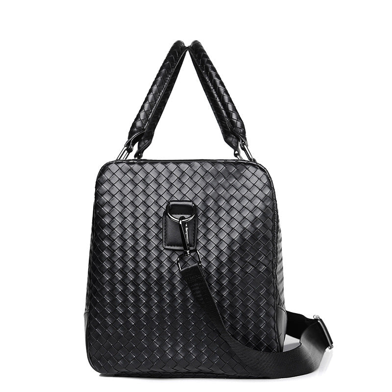 Bolsa de viaje de piel trenzada premium