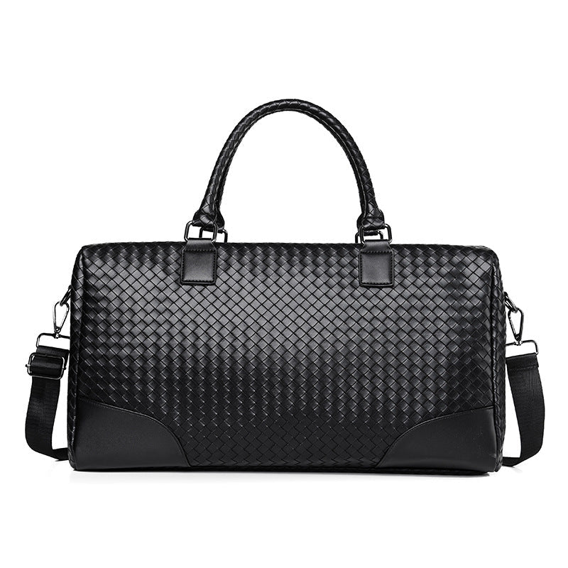 Bolsa de viaje de piel trenzada premium