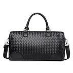 Bolsa de viaje de piel trenzada premium