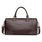 Bolsa de viaje de piel trenzada premium