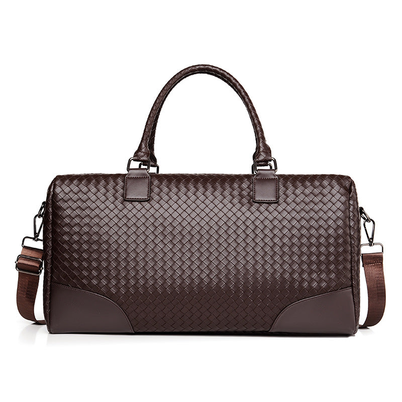 Bolsa de viaje de piel trenzada premium
