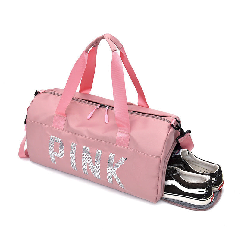 Bolsa deportiva multifuncional con diseño de lentejuelas brillantes