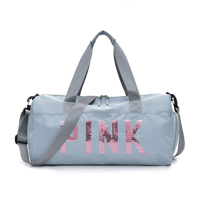 Bolsa deportiva multifuncional con diseño de lentejuelas brillantes