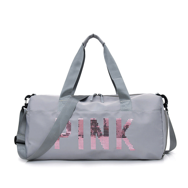 Bolsa deportiva multifuncional con diseño de lentejuelas brillantes