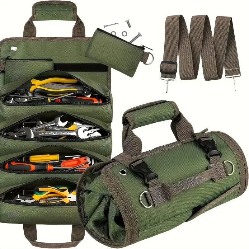 Bolsa organizadora de herramientas multiusos enrollable