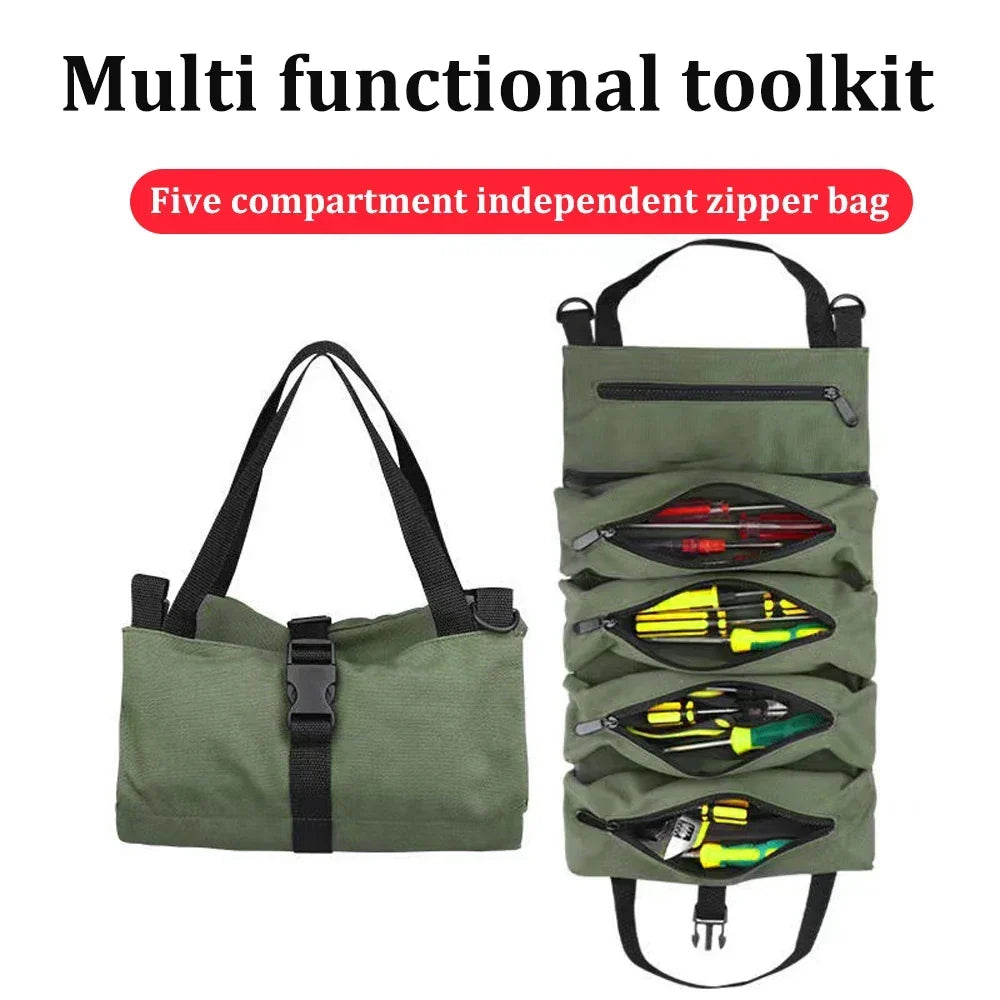 Bolsa organizadora de herramientas multiusos enrollable