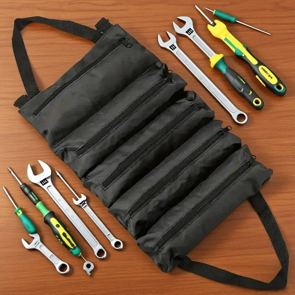 Bolsa organizadora de herramientas multiusos enrollable