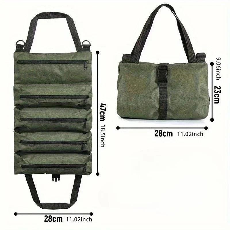 Bolsa organizadora de herramientas multiusos enrollable