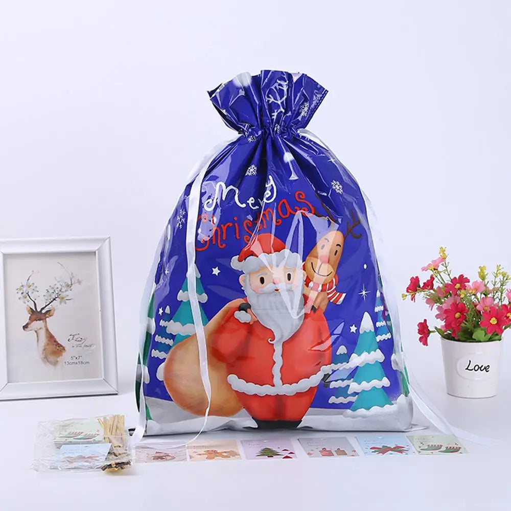Bolsas de regalo navideñas con cordón – Pack de 5 unidades