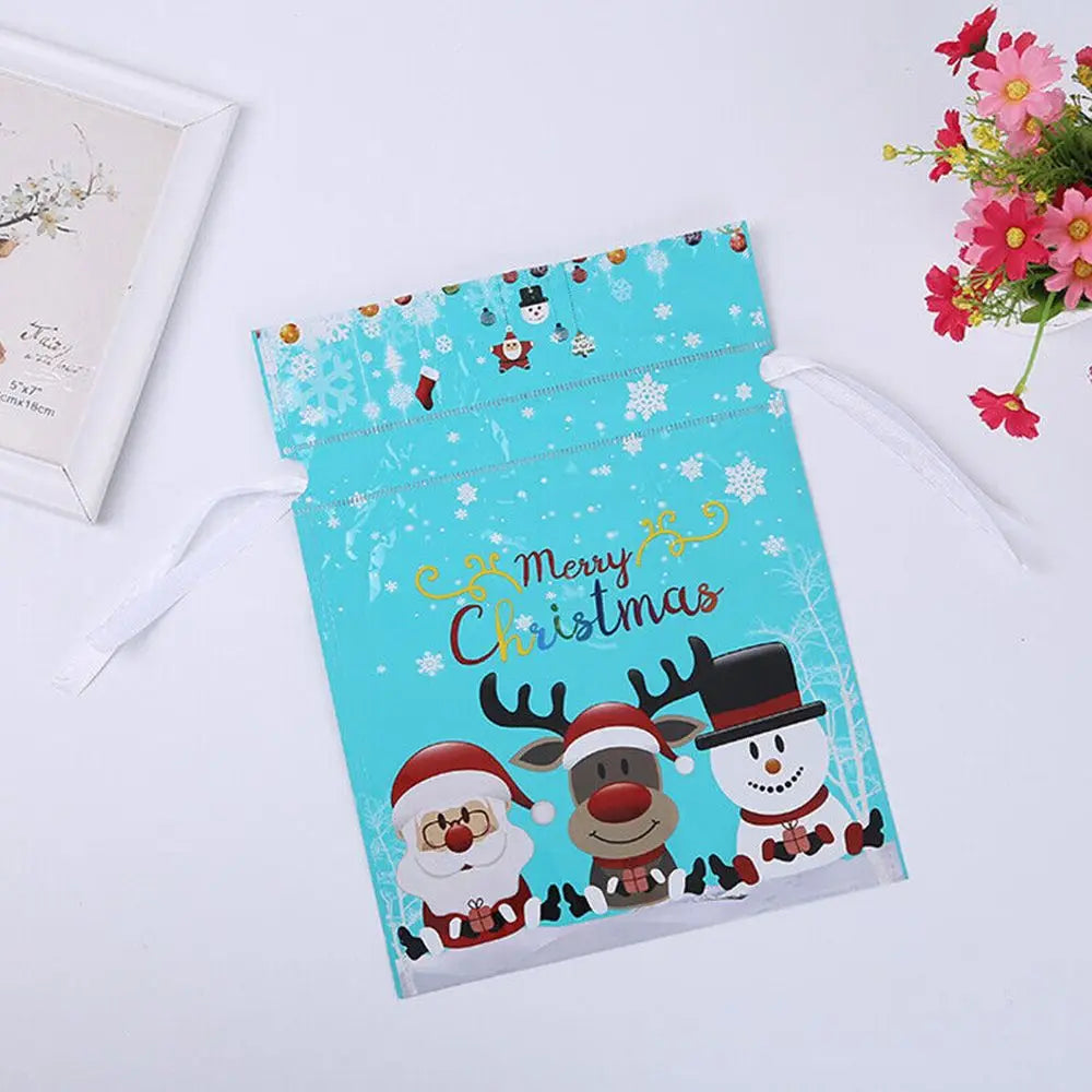 Bolsas de regalo navideñas con cordón – Pack de 5 unidades