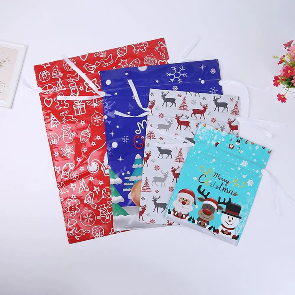 Bolsas de regalo navideñas con cordón – Pack de 5 unidades
