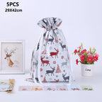 Bolsas de regalo navideñas con cordón – Pack de 5 unidades