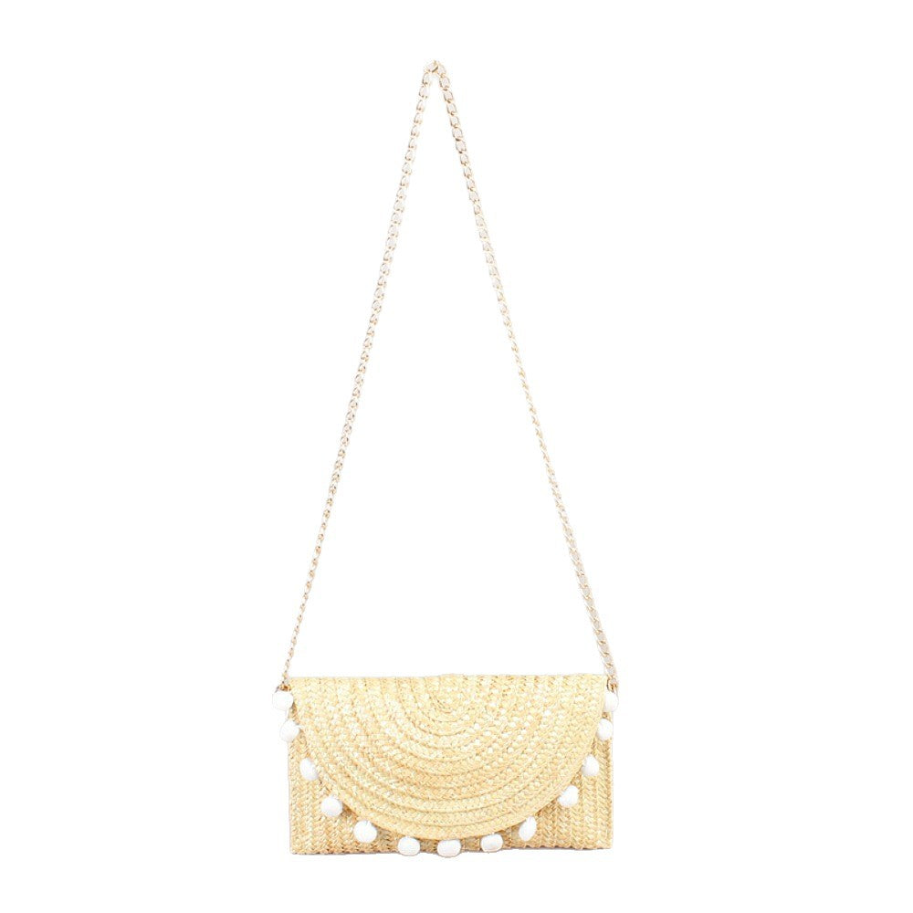 Bolso clutch de paja