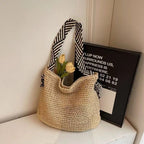 Bolso con asas a rayas
