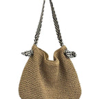 Bolso con asas a rayas