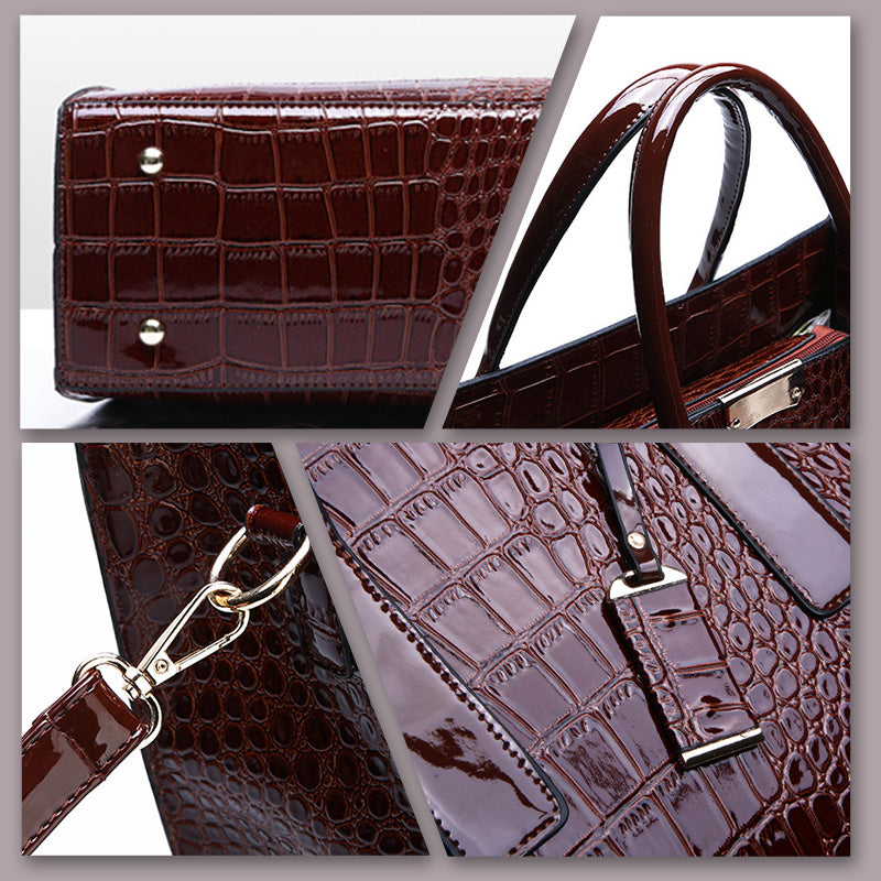 Bolso con relieve de cocodrilo