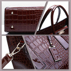 Bolso con relieve de cocodrilo