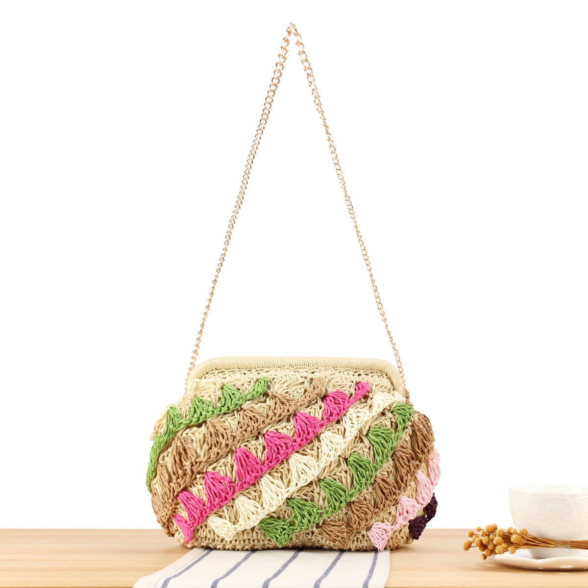 Bolso de mano con diseño trenzado creativo