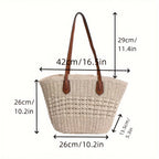 Bolso de mano con diseño trenzado y asas de piel