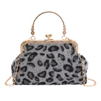 Bolso de mano de noche con estampado de leopardo WoElegant