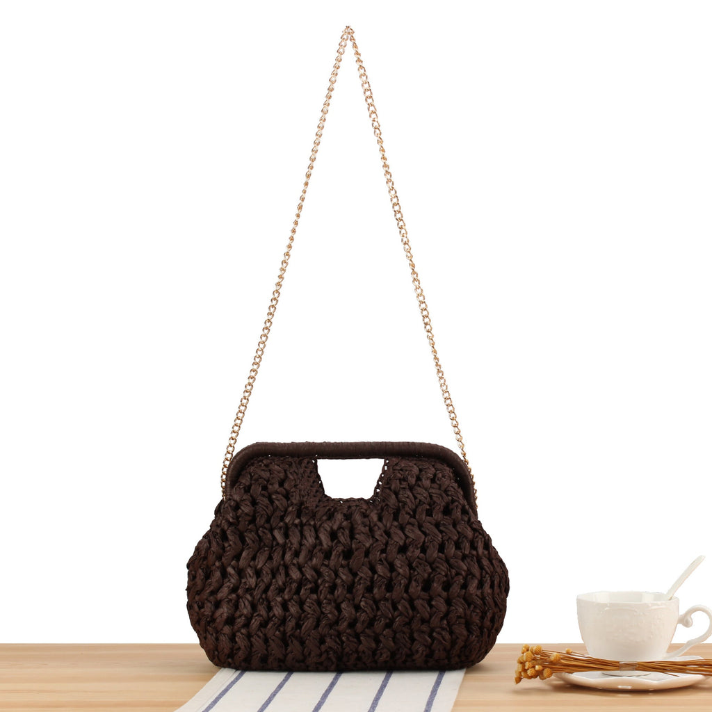 Bolso de mimbre trenzado a mano